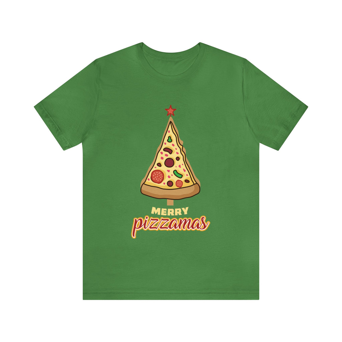 Merry Pizza Christmas Funny Shirt | Pizza Lover Gift | Unisex Jersey T-shirt