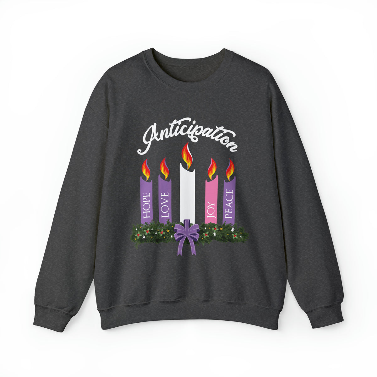 Advent Wreath Candles Christian Shirts | Advent Christmas Gifts | Unisex Crewneck Sweatshirt
