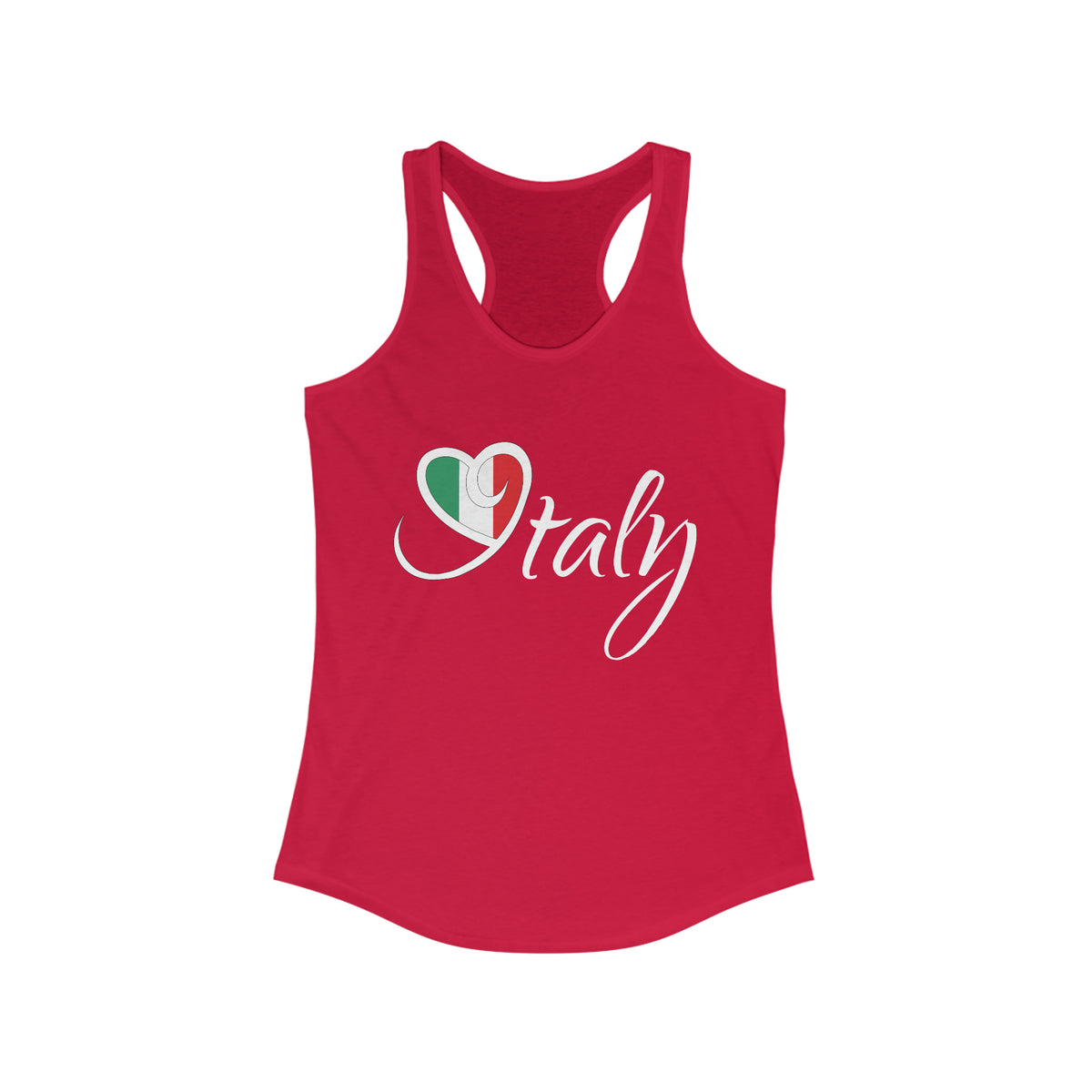 I Love Italy Travel Lover T-shirt | Italian Travel Lover Gift | Women's Ideal Racerback Tank