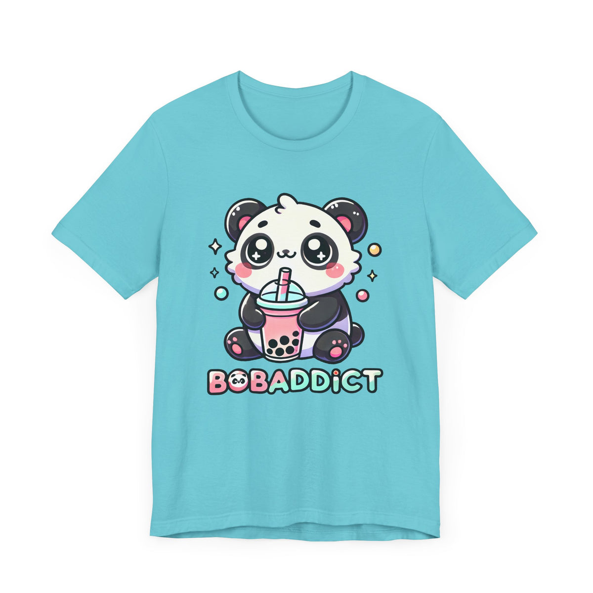 Boba Addict Cute Panda Bear Boba Tea Shirt | Kawaii Boba Shirt | Bubble Tea Lover Shirt  | Unisex Jersey T-shirt