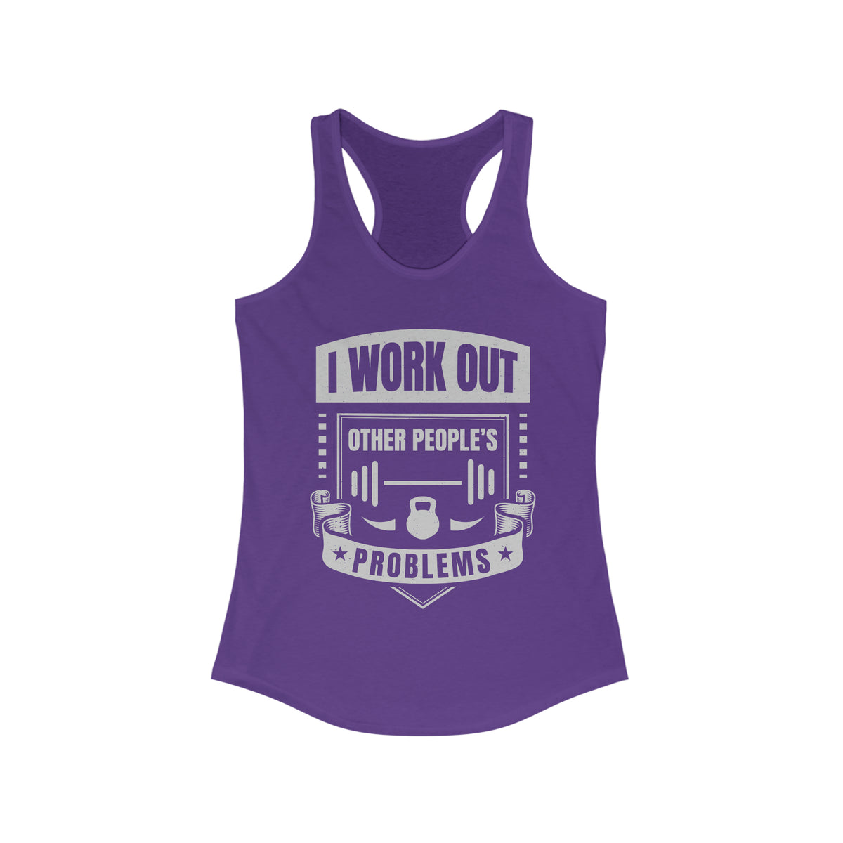 I Work Out Funny School Psychologist Shirt | Counselor Gift | Women's Ideal Racerback Tank