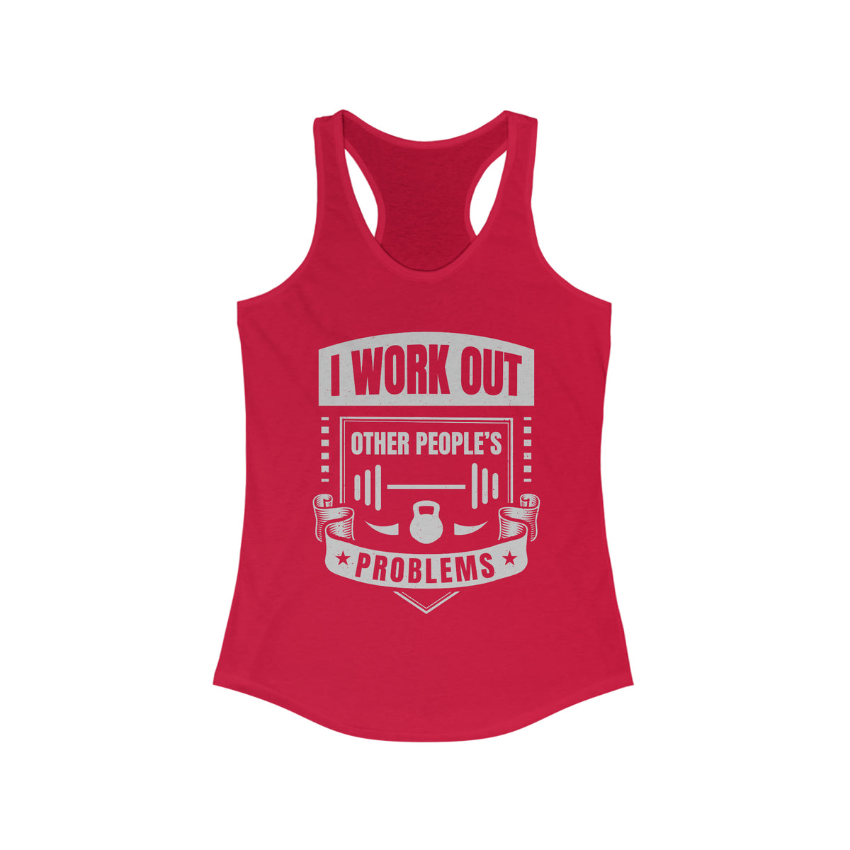 I Work Out Funny School Psychologist Shirt | Counselor Gift | Women's Ideal Racerback Tank
