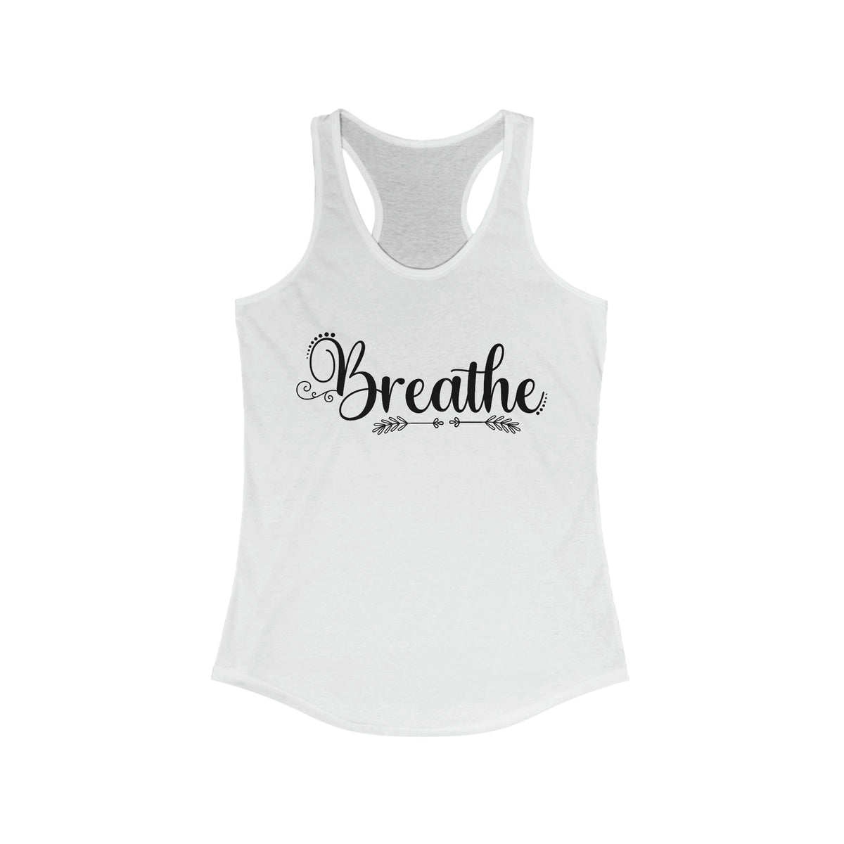 Breathe Yoga Lover Meditation Shirt | Yoga Meditation Gift | Women's Ideal Racerback Tank Top