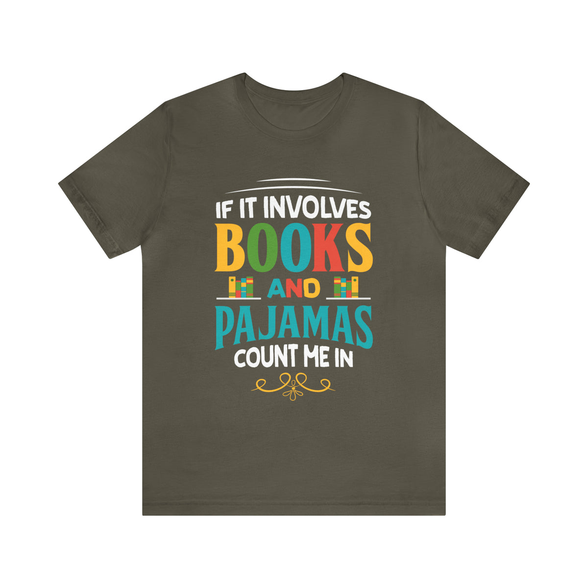 Books Pajamas Funny Book Worm Reading Shirt | Book Lover Gift | Unisex Jersey T-shirt