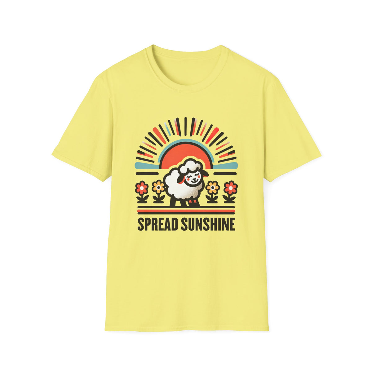 Spread Sunshine Cute Sheep Shirt | California Sunshine shirt | Nature Lover Gift | Unisex Soft style T-Shirt