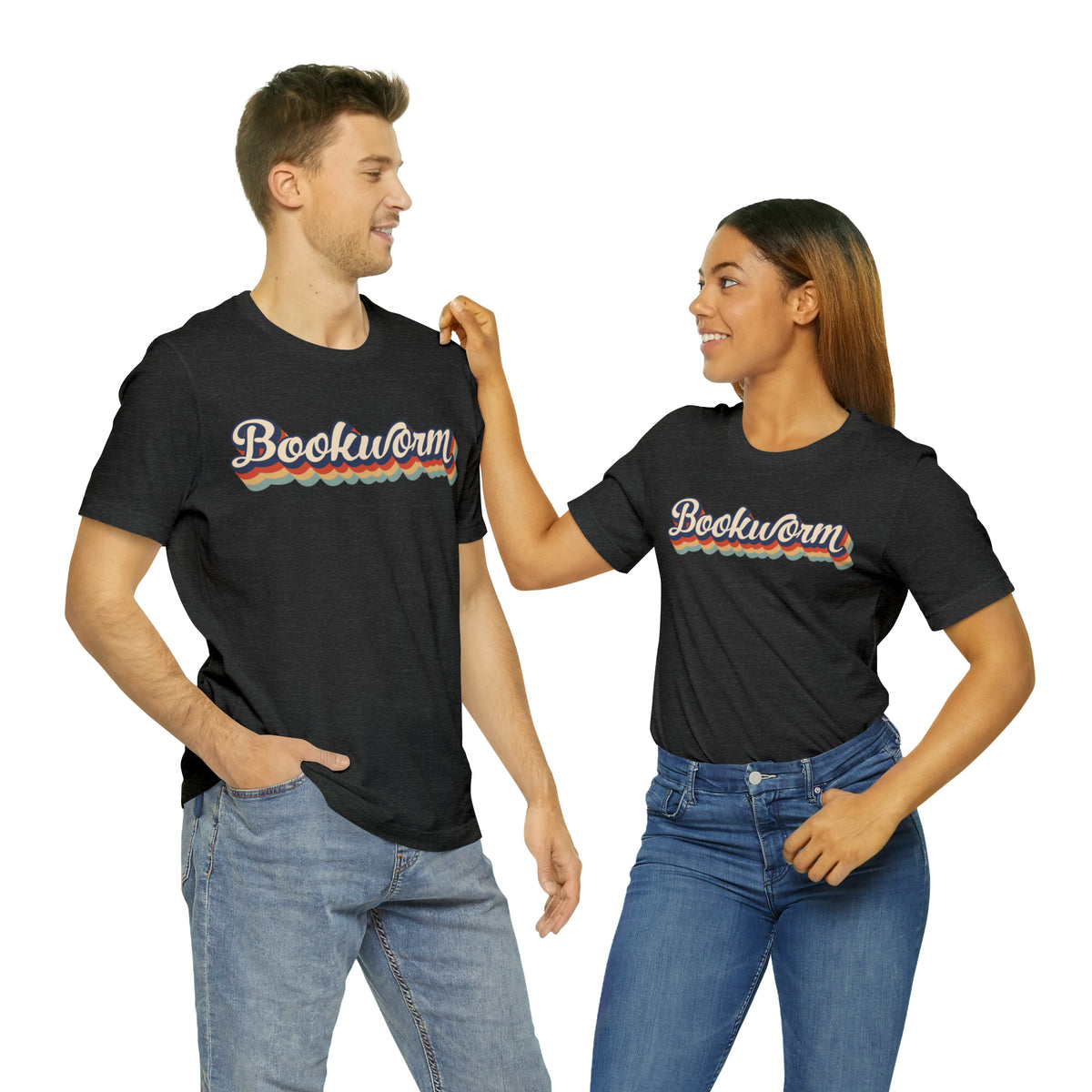 Retro Bookworm Book Lover Shirt | Bookish Gift | Unisex Jersey T-shirt
