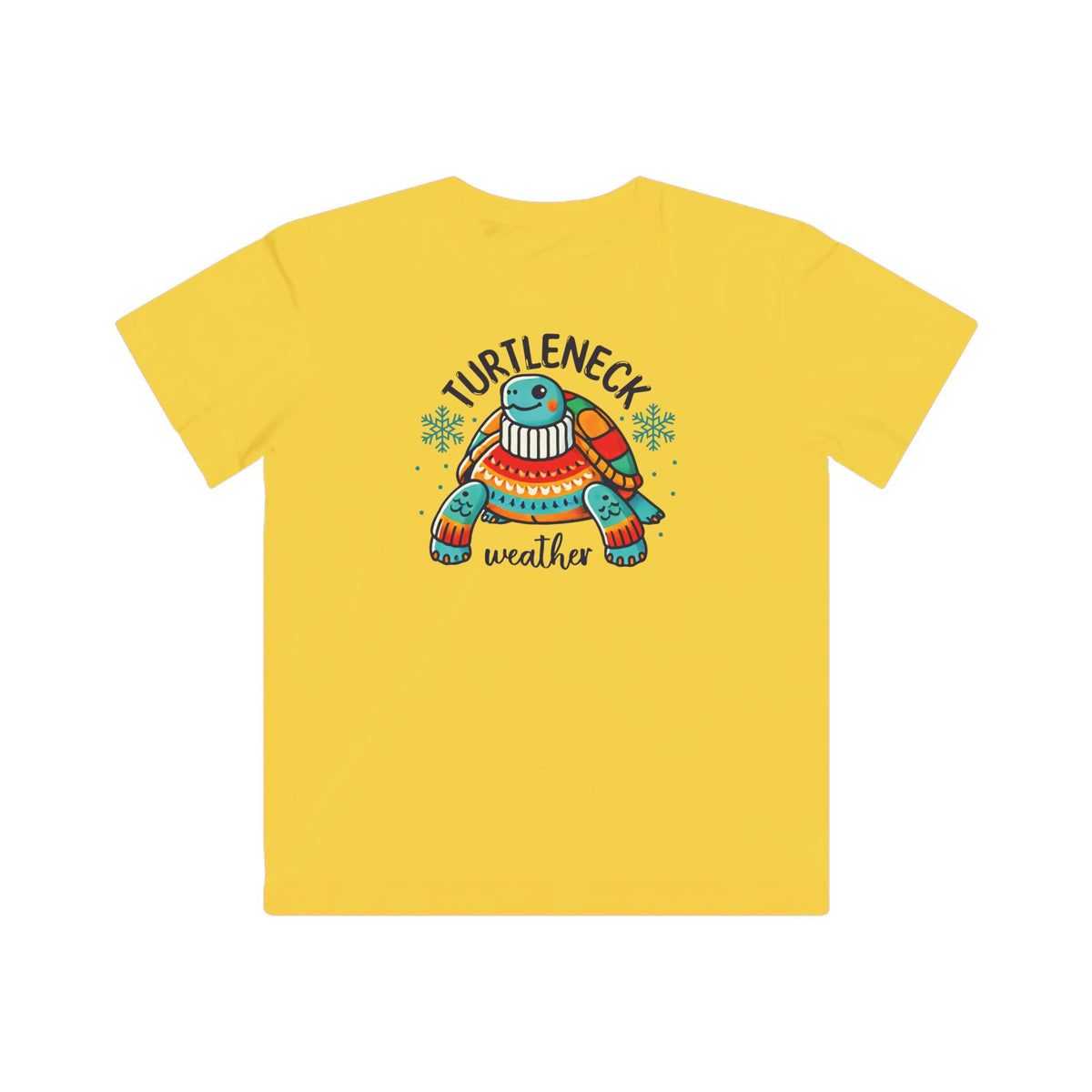 Turtleneck Weather Cute Turtle Shirt | Cute Turtle Kid's Shirt | Turtle Lover Gift  | Kids Fine Jersey Tee