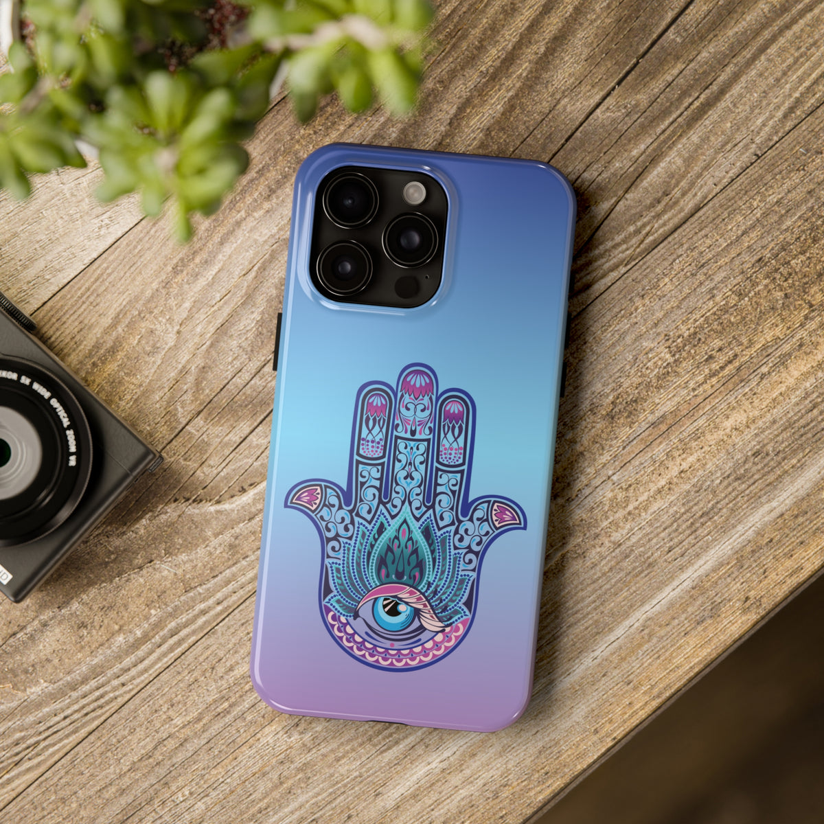 Purple Evil Eye Protection iPhone Case