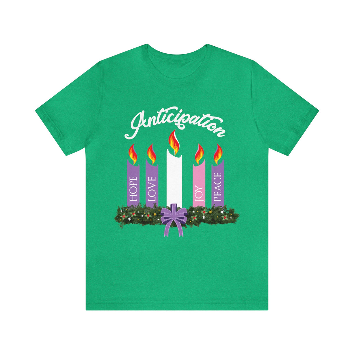 Advent Wreath Candles Christian Shirts | Advent Christmas Gifts | Unisex Jersey T-shirt