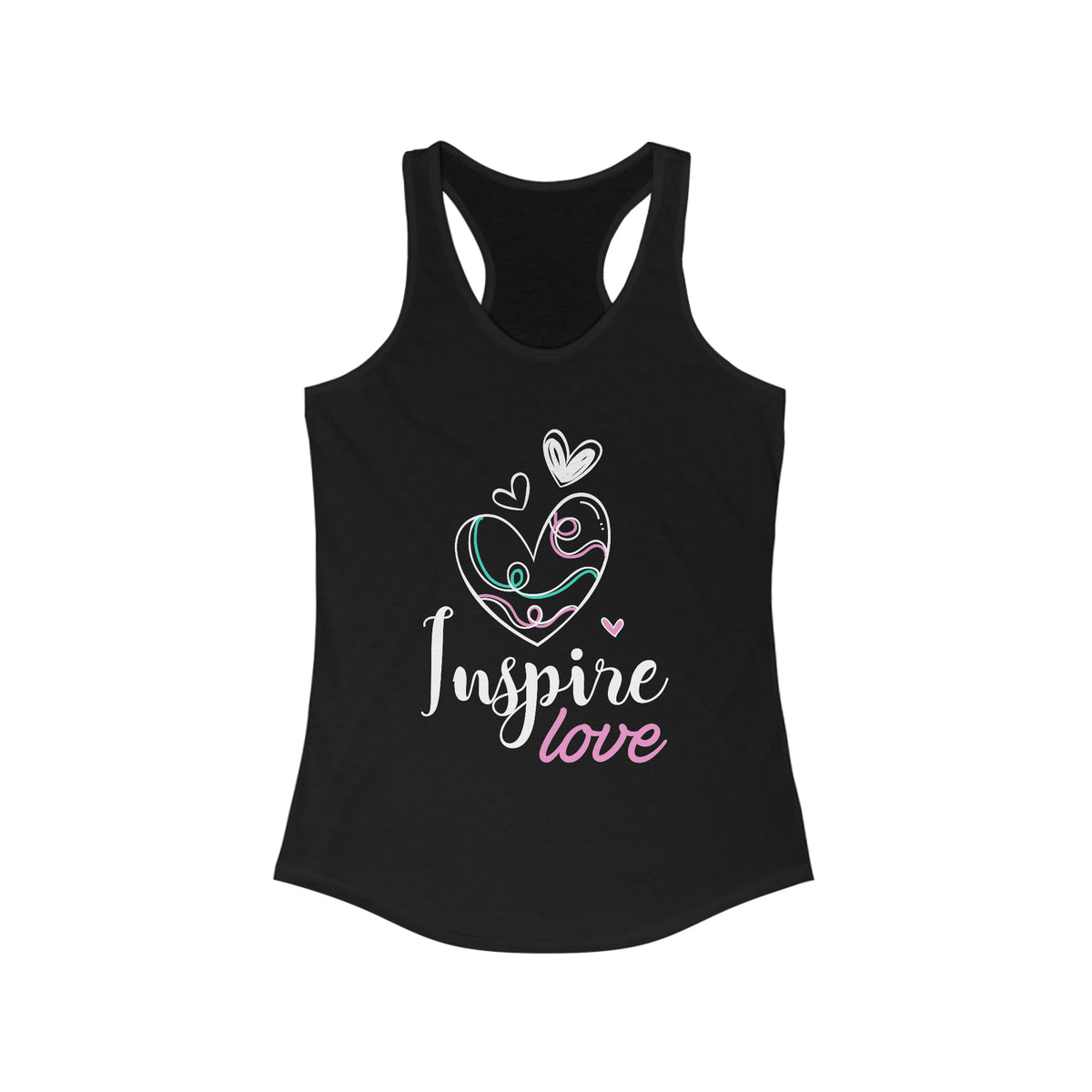 Inspire Love Motivational Aesthetic Shirt | Valentine's Day Gift | Women's Ideal Racerback Tank Top