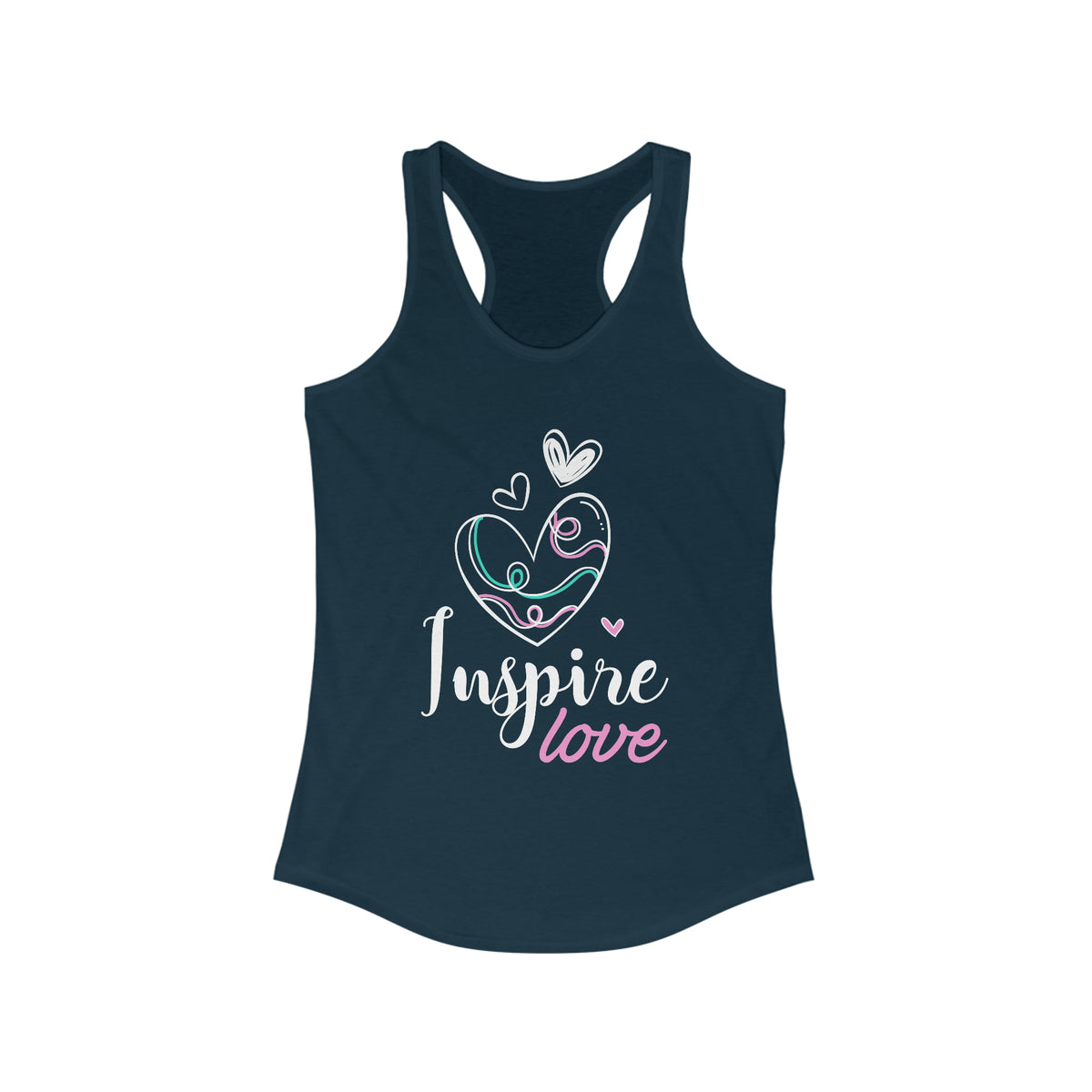 Inspire Love Motivational Aesthetic Shirt | Valentine's Day Gift | Women's Ideal Racerback Tank Top