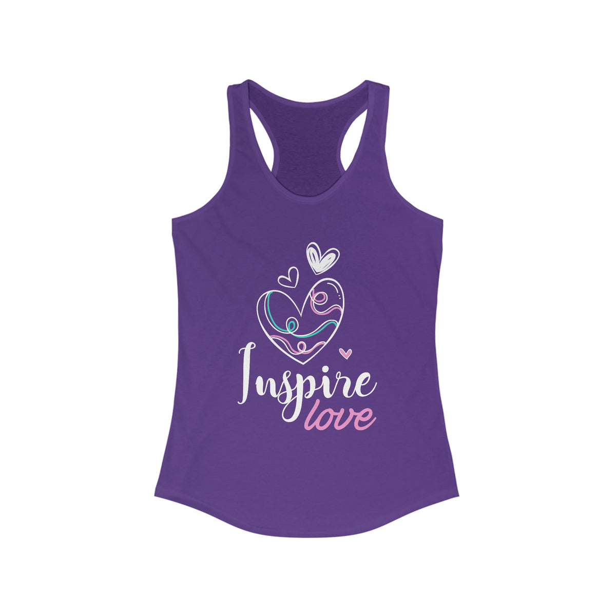 Inspire Love Motivational Aesthetic Shirt | Valentine's Day Gift | Women's Ideal Racerback Tank Top