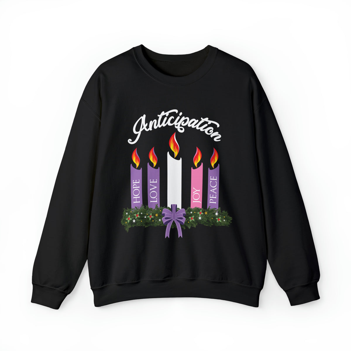 Advent Wreath Candles Christian Shirts | Advent Christmas Gifts | Unisex Crewneck Sweatshirt