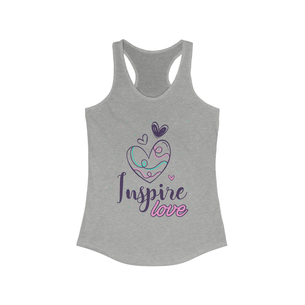 Inspire Love Motivational Aesthetic Shirt | Valentine's Day Gift | Women's Ideal Racerback Tank Top