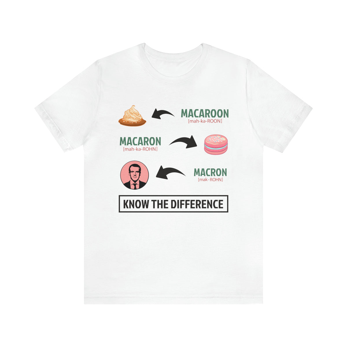 Macaron Macaroon Macron Funny Shirt | Cookie Baking Gift | Unisex Jersey T-shirt