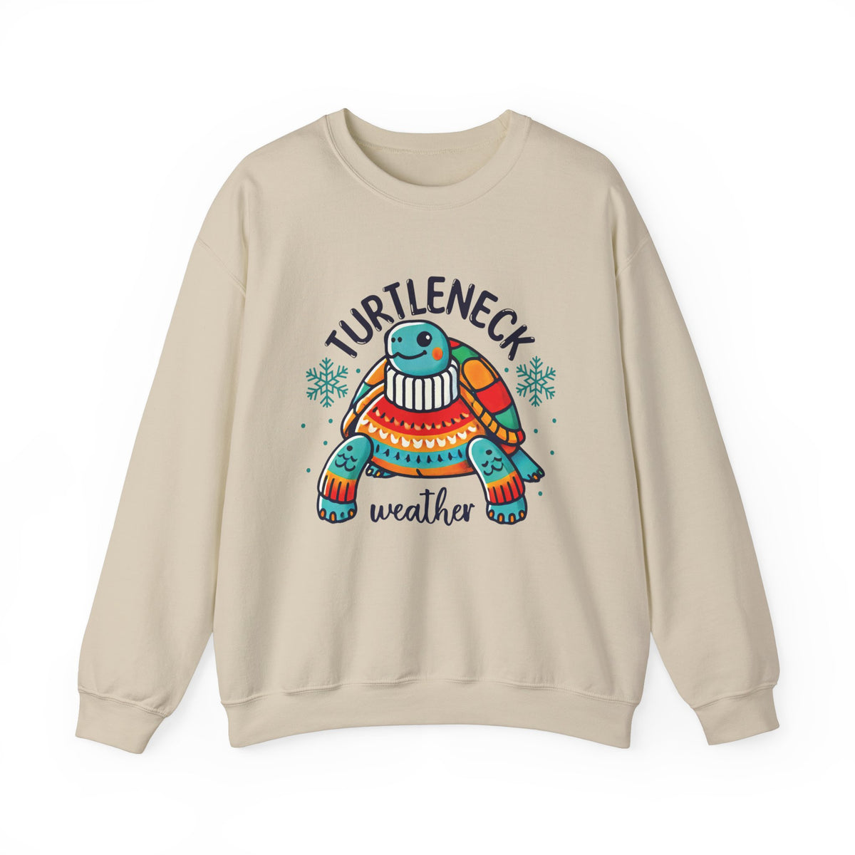 Turtleneck Weather Cute Turtle Sweatshirt | Winter Sweatshirt | Turtle Lover Gift | Unisex Crewneck Sweatshirt