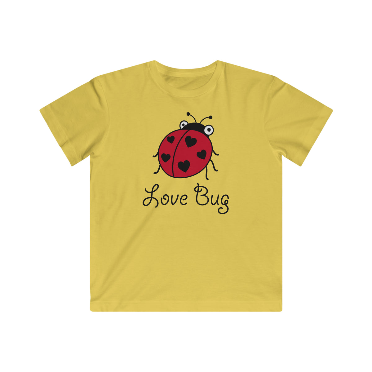 Love Bug Lady Bug Valentine's Day Shirt | Ladybug Nature Gift | Kids Youth Fine Jersey Tee
