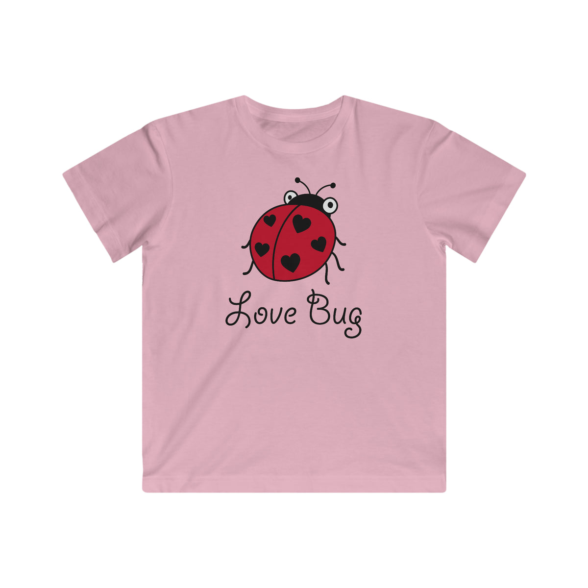 Love Bug Lady Bug Valentine's Day Shirt | Ladybug Nature Gift | Kids Youth Fine Jersey Tee