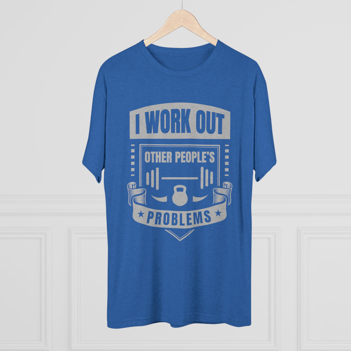 I Work Out Funny School Psychologist Shirt | Counselor Gift | Unisex Tri-Blend Crew Tee