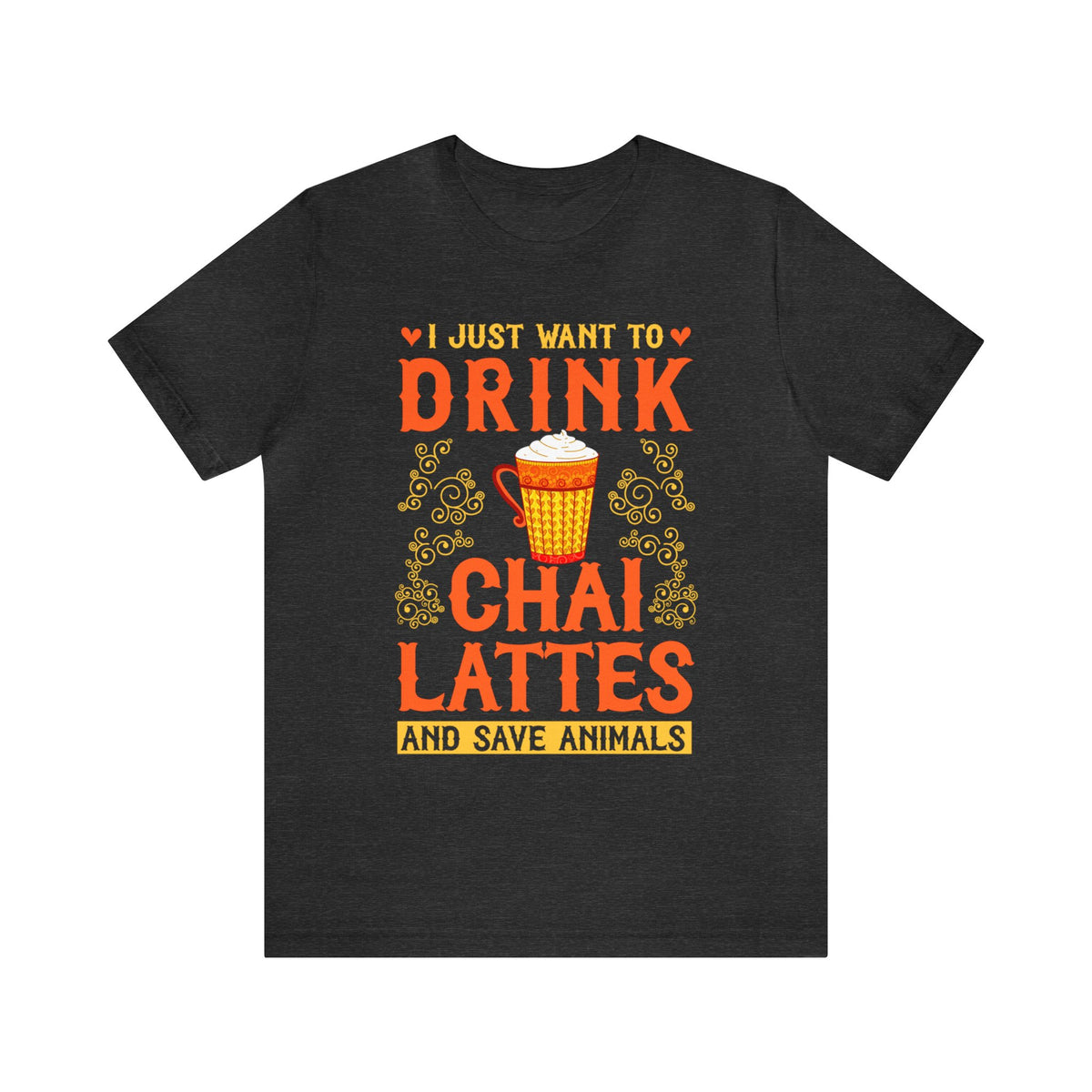 Chai Latte Save Animals Chai Tea Shirt | Animal Lover Shirt | Tea Gift for Her | Unisex Jersey T-shirt