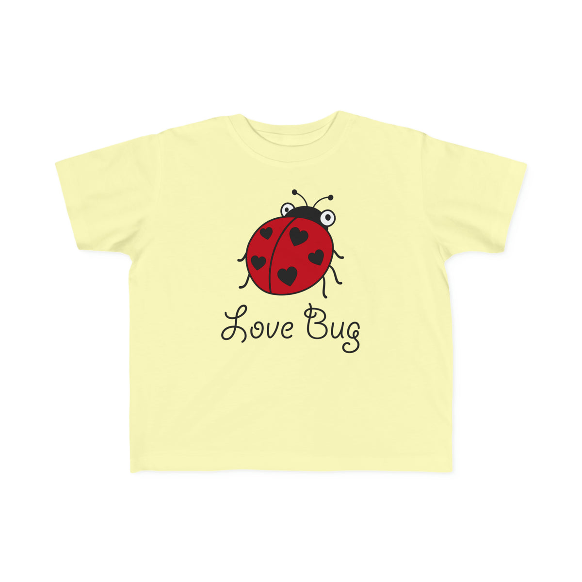 Love Bug Lady Bug Valentine's Day Shirt | Ladybug Nature Gift | Kid's Toddler Fine Jersey T-shirt