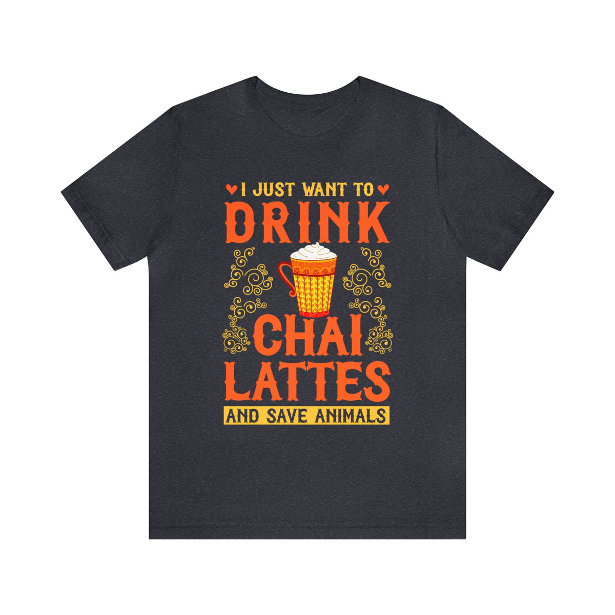 Chai Latte Save Animals Chai Tea Shirt | Animal Lover Shirt | Tea Gift for Her | Unisex Jersey T-shirt