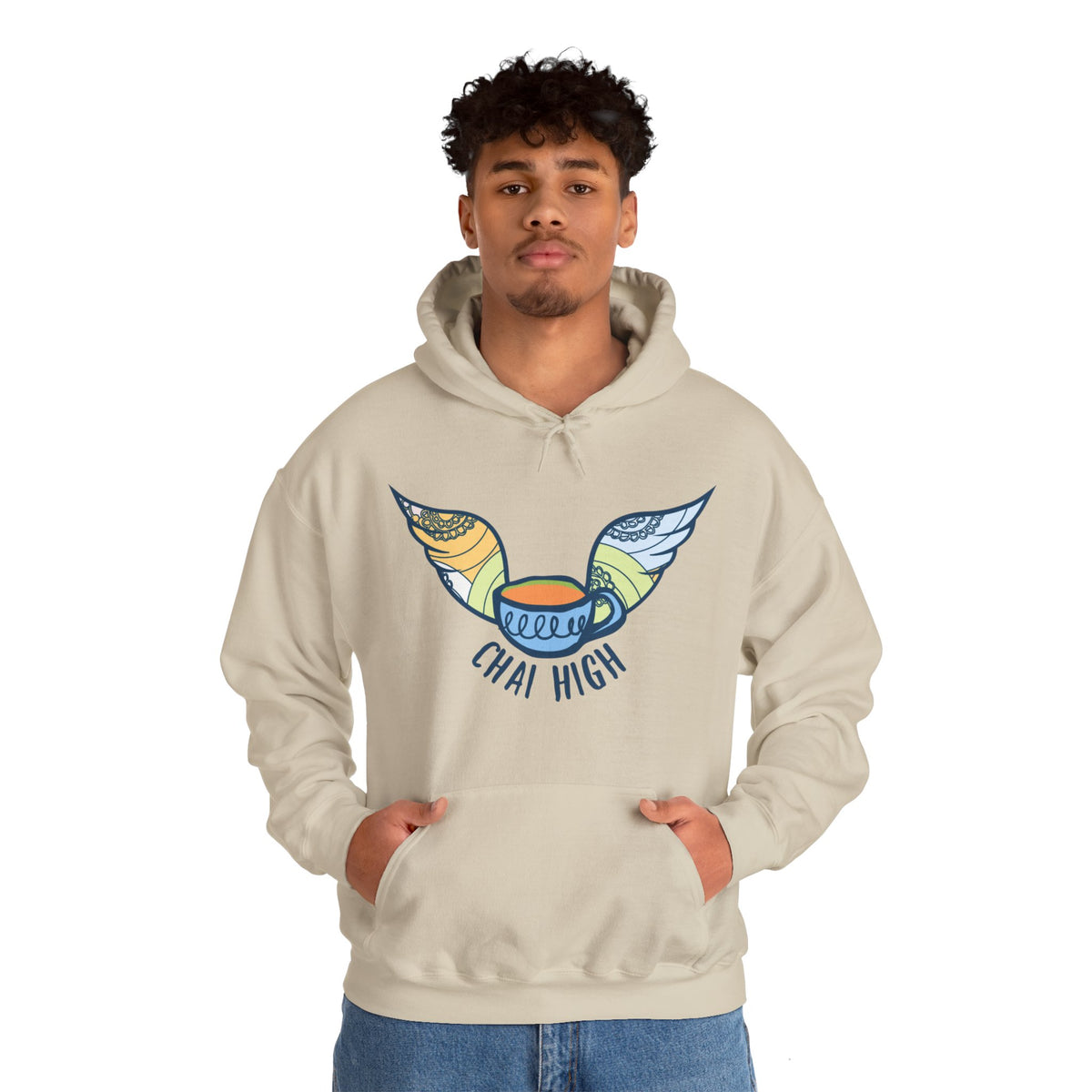 Chai High Tea Time Aesthetic Shirt | Chai Tea Lover Gifts | Unisex Heavy Blend™ Hooded Sweatshirt