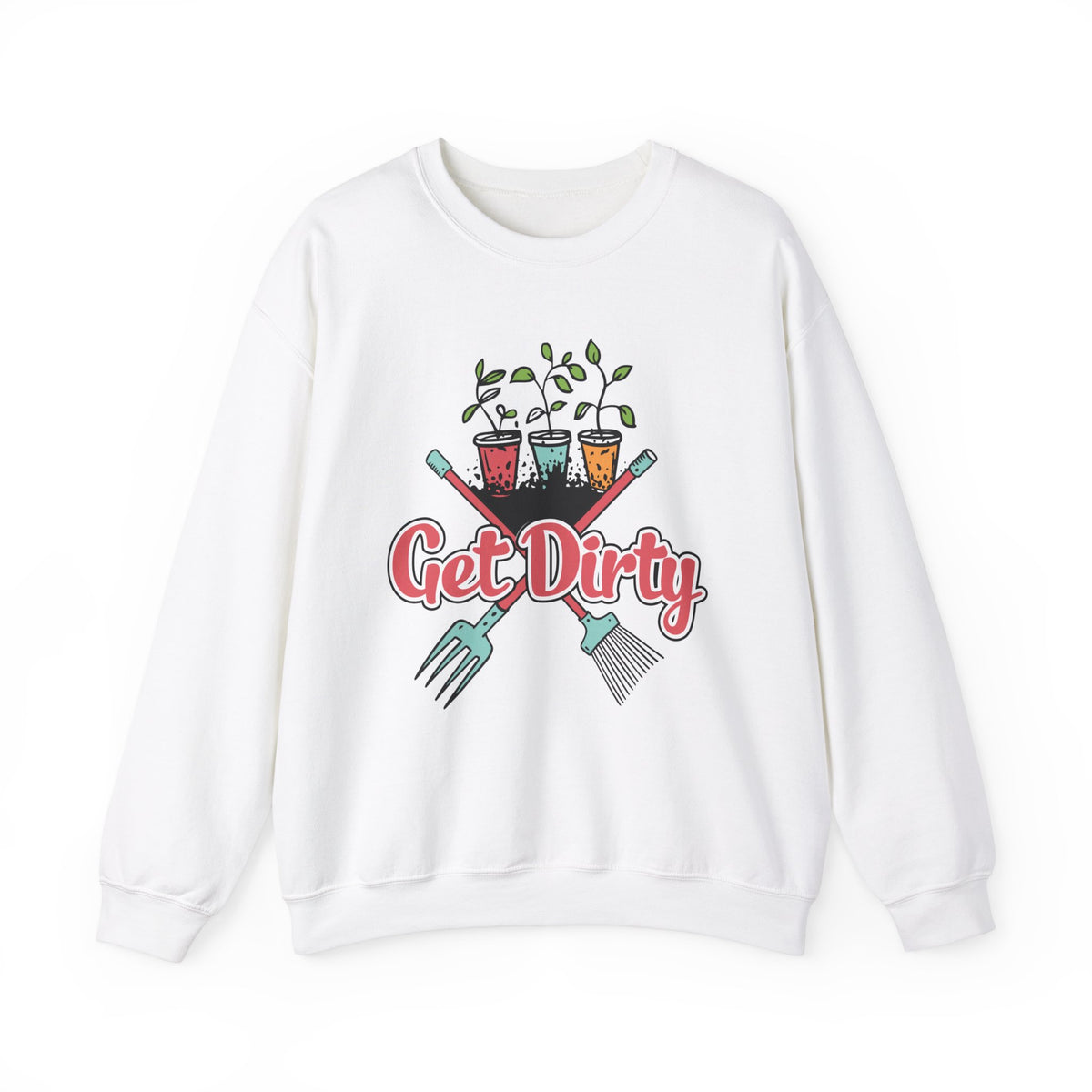 Get Dirty Plant Lady Funny Gardening Shirt | Plant Lover Gift | Unisex Crewneck Sweatshirt