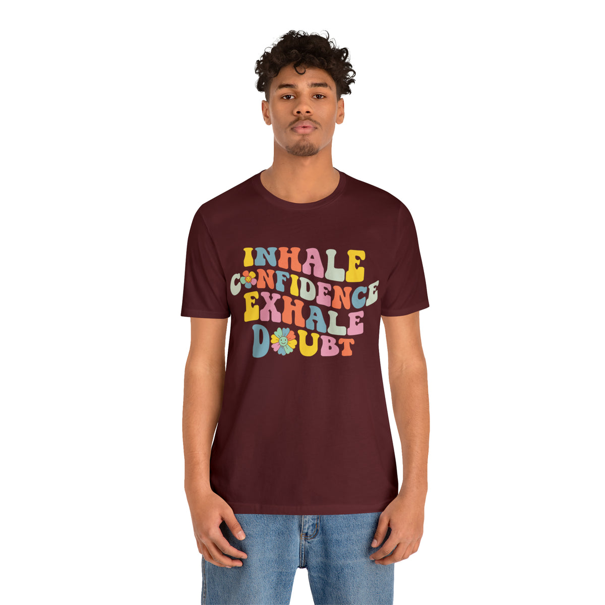 Inhale Exhale Retro School Counselor Shirt | Psychology Shirt | Yoga Meditation Shirt | Unisex Jersey T-shirt