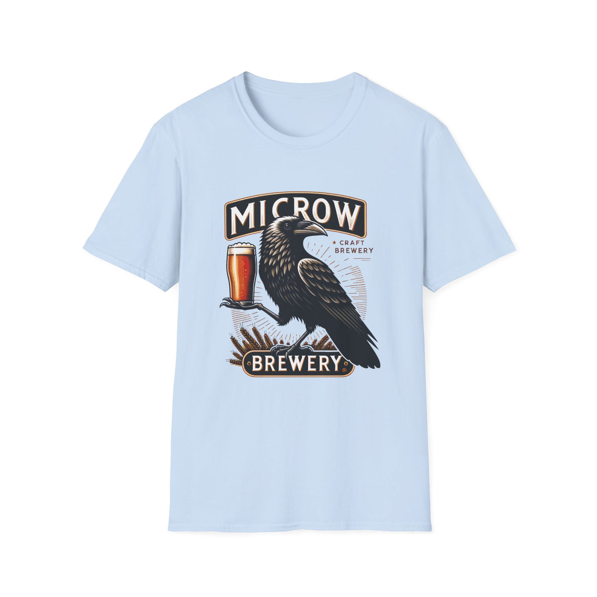 Funny Beer Shirt | Retro Crow Shirt | Bird Lover Gift | Microbrewery Craft Beer Shirt | Unisex Soft Style T-shirt