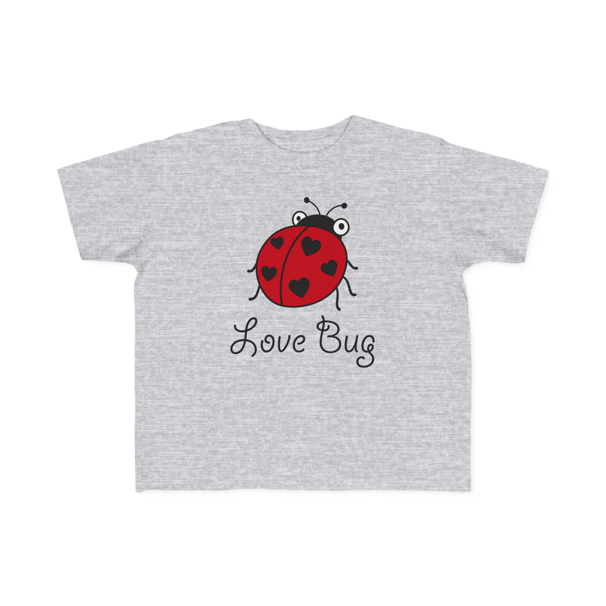 Love Bug Lady Bug Valentine's Day Shirt | Ladybug Nature Gift | Kid's Toddler Fine Jersey T-shirt