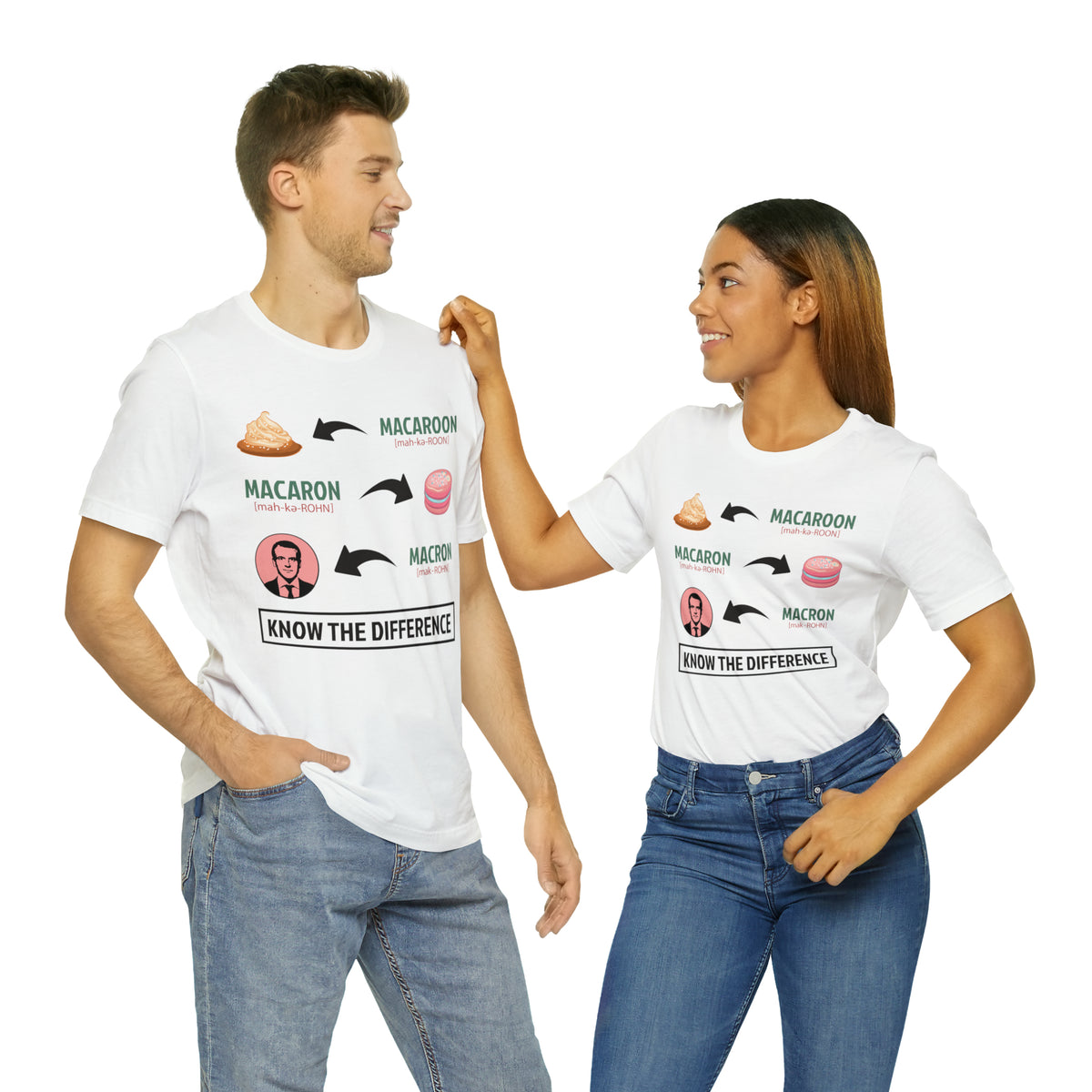 Macaron Macaroon Macron Funny Shirt | Cookie Baking Gift | Unisex Jersey T-shirt