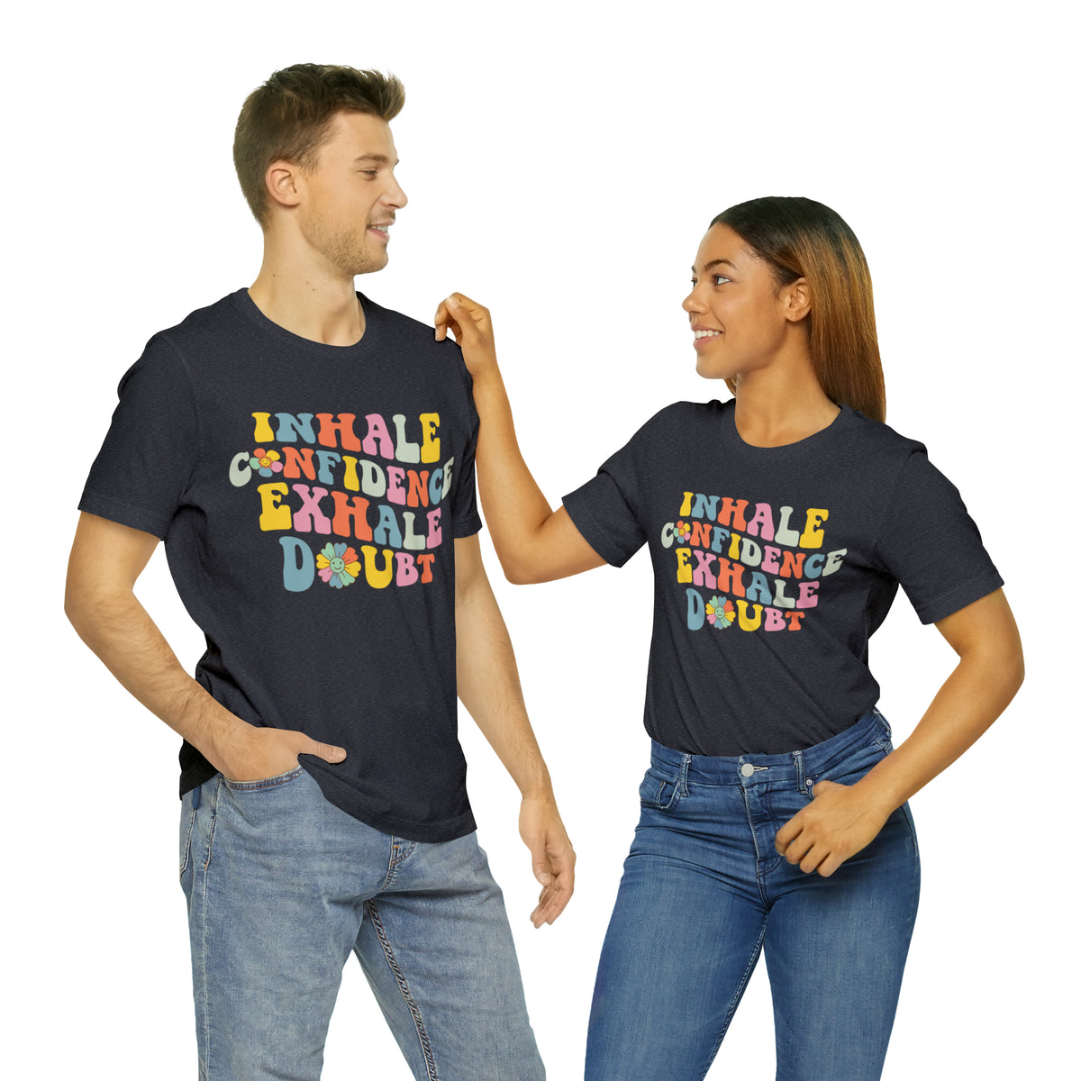 Inhale Exhale Retro School Counselor Shirt | Psychology Shirt | Yoga Meditation Shirt | Unisex Jersey T-shirt
