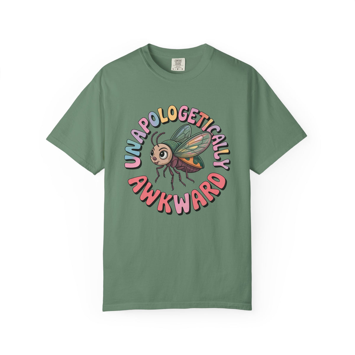 Unapologetically Awkward Funny Bug Shirt | Cute Junebug Introvert Shirt | Nature Lover Gift | Unisex Garment-Dyed T-shirt