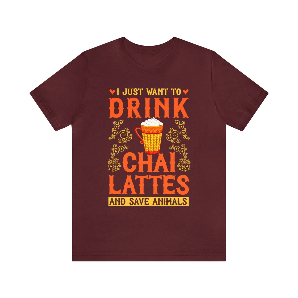 Chai Latte Save Animals Chai Tea Shirt | Animal Lover Shirt | Tea Gift for Her | Unisex Jersey T-shirt