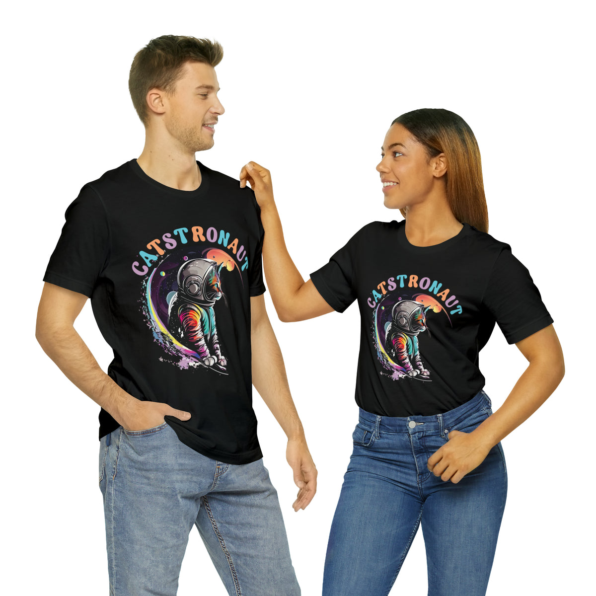 Catstronaut Funny Cat Shirt |Astronaut Shirt | Cat In Space Shirt | Cat Lover Gift | Nerd Gift | Unisex Jersey T-shirt
