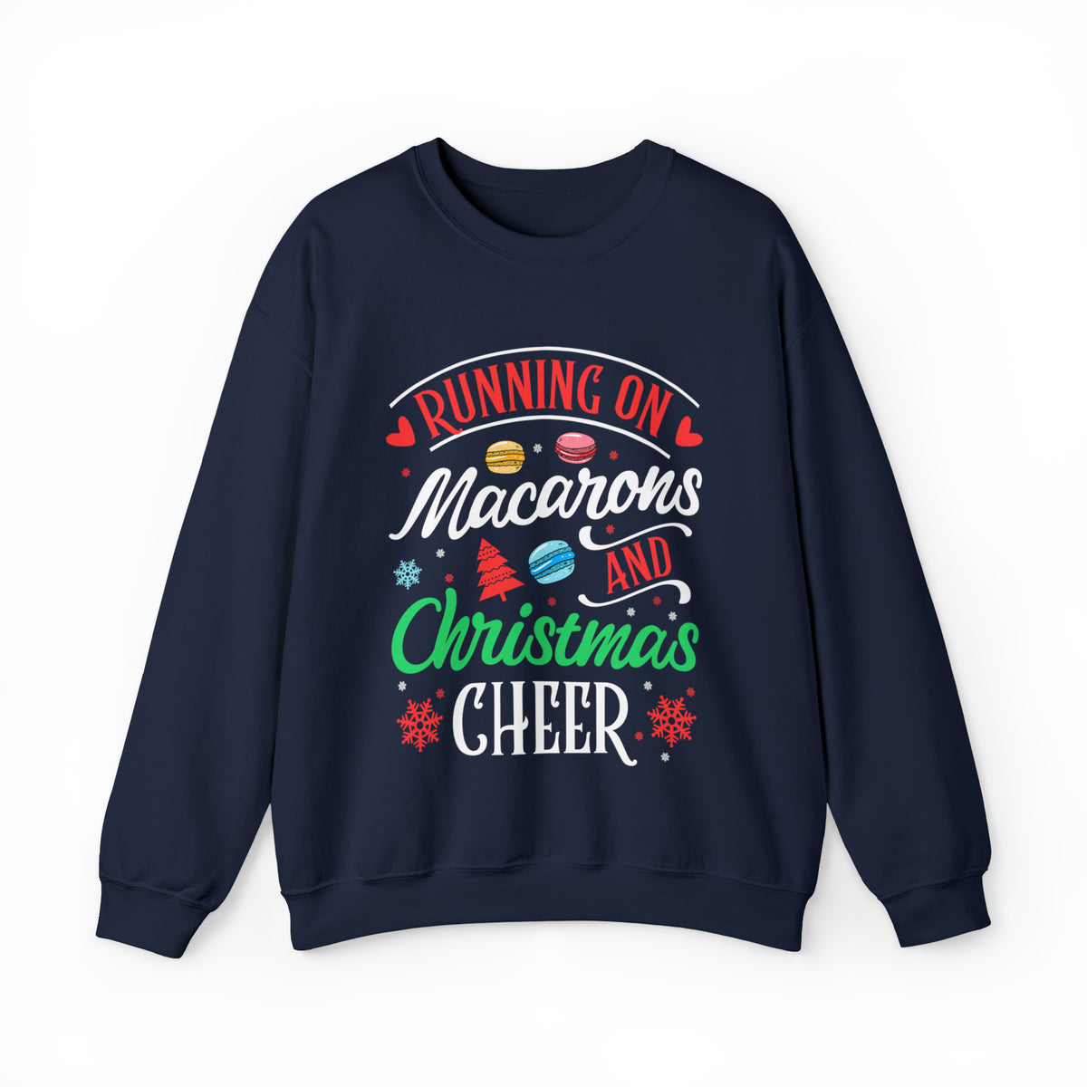Macarons & Christmas Cheer Baking Shirt | Cookie Baking Gifts | Unisex Crewneck Sweatshirt