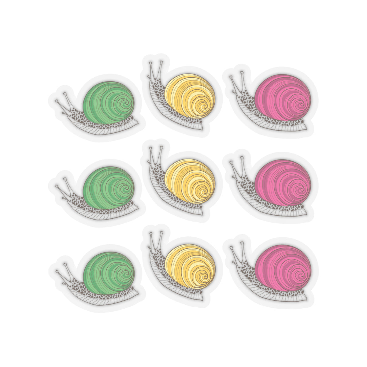 Cute Snail Lover Nature Vinyl Stickers| Nature Lover Gift | Kiss Cut Stickers