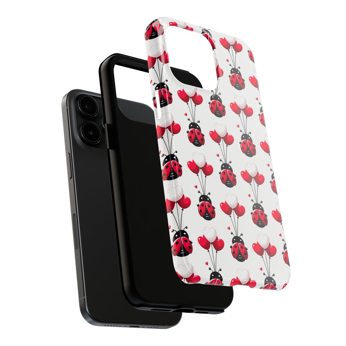 Ladybug Valentine phone case iPhone 15 pro max | Cute Ladybug Lover Gift | iPhone 11 12 13 14 15 case | Tough Impact-resistant Phone Case
