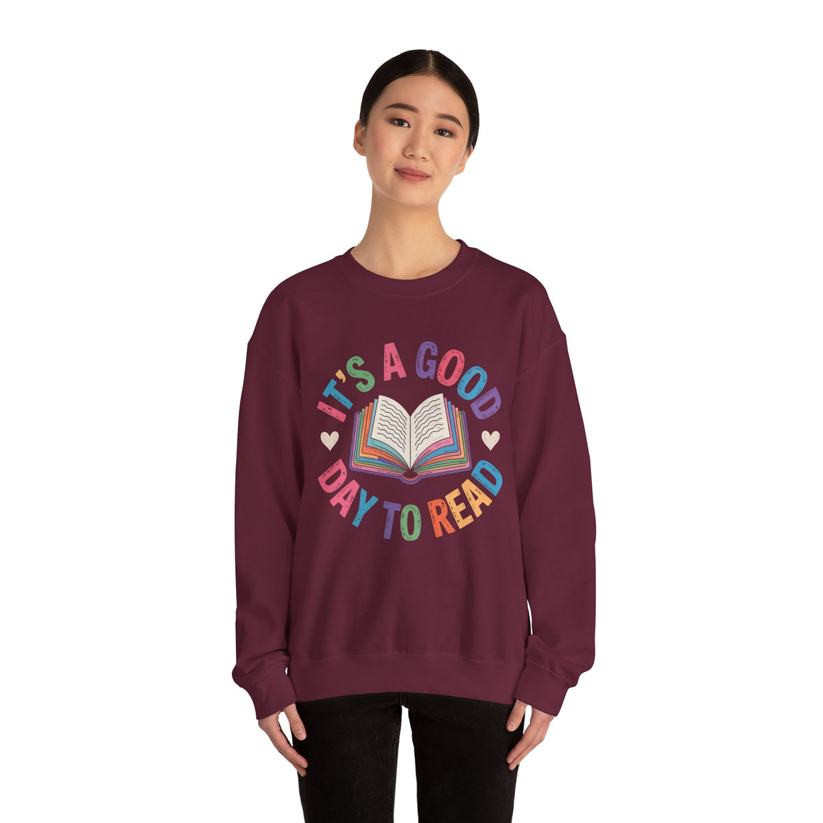 It's a Good Day to Read Cute Bookish Sweatshirt | |  Book Lover Gift | Book Worm Shirt | Book Nerd Shirt | Unisex Crewneck Sweatshirt