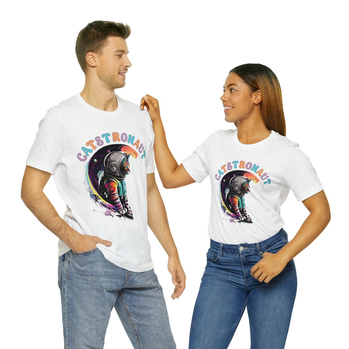 Catstronaut Funny Cat Shirt |Astronaut Shirt | Cat In Space Shirt | Cat Lover Gift | Nerd Gift | Unisex Jersey T-shirt
