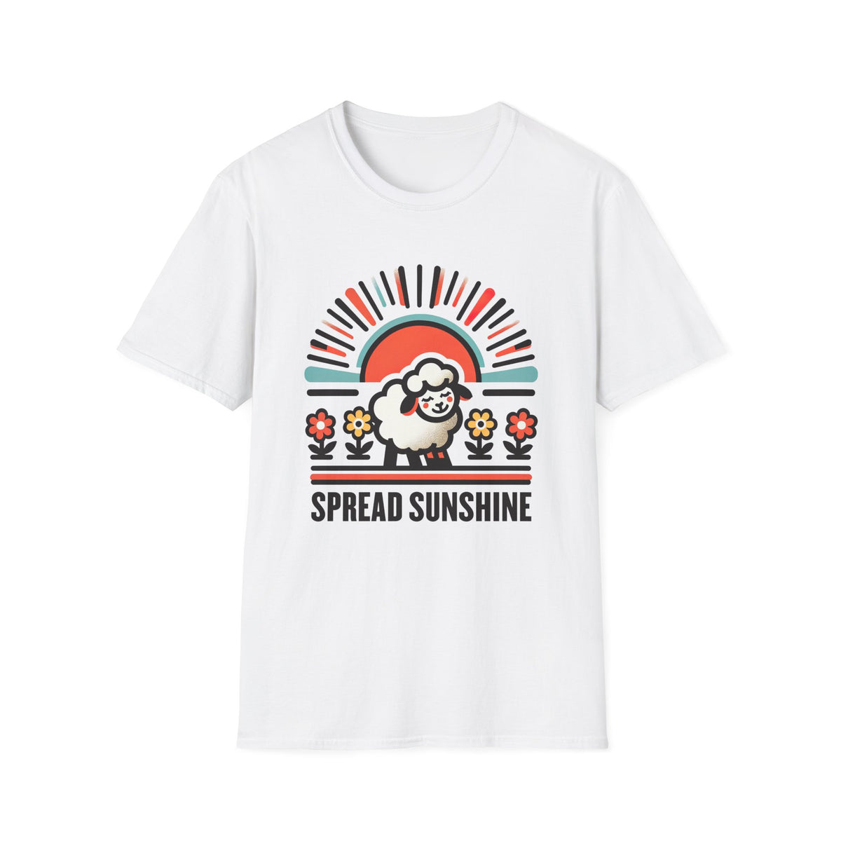 Spread Sunshine Cute Sheep Shirt | California Sunshine shirt | Nature Lover Gift | Unisex Soft style T-Shirt