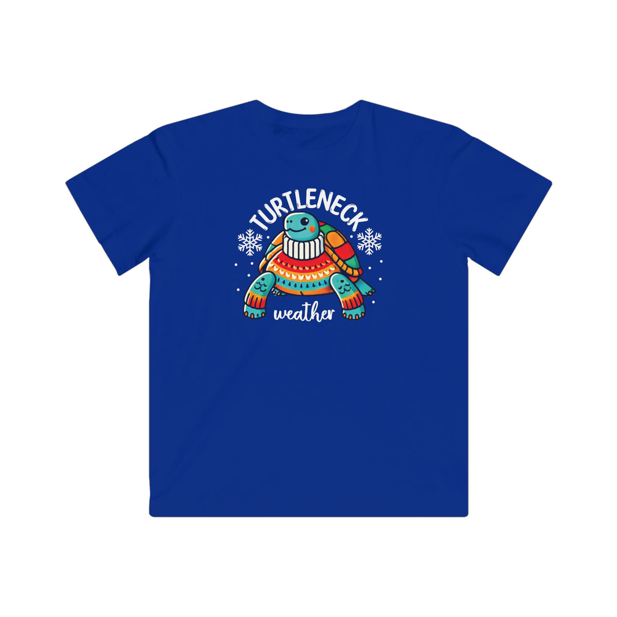 Turtleneck Weather Cute Turtle Shirt | Cute Turtle Kid's Shirt | Turtle Lover Gift  | Kids Fine Jersey Tee