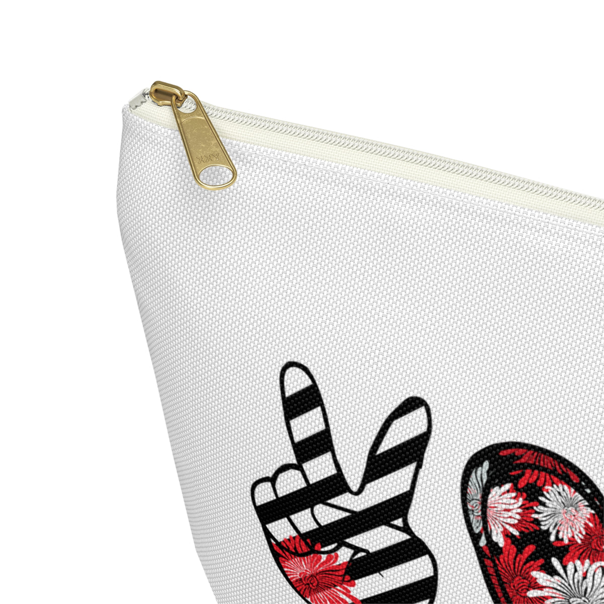 Peace Love Ladybug Gifts, Cute Makeup Bag, Lady Bug Make Up Bag, Accessory Pouch w T-bottom