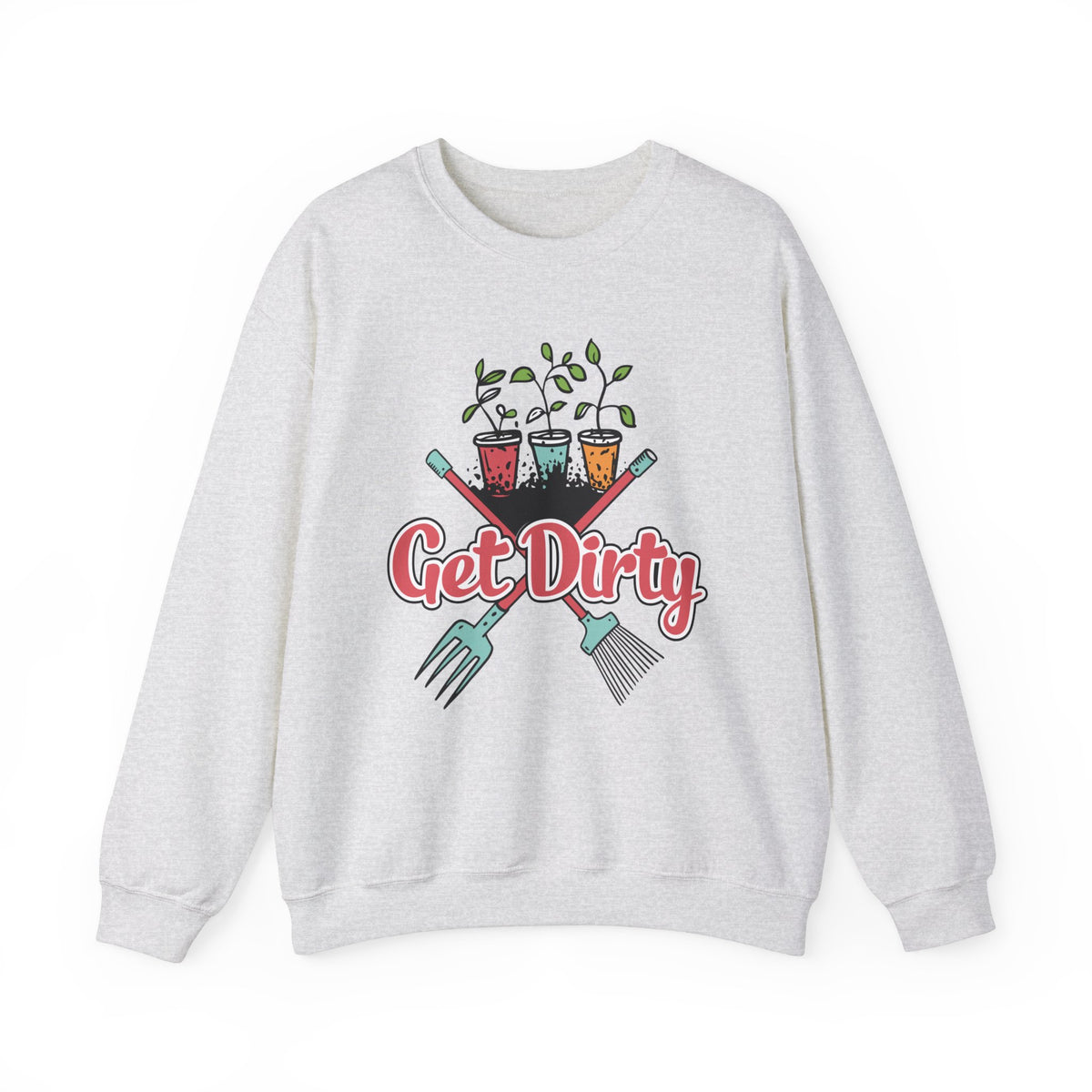 Get Dirty Plant Lady Funny Gardening Shirt | Plant Lover Gift | Unisex Crewneck Sweatshirt