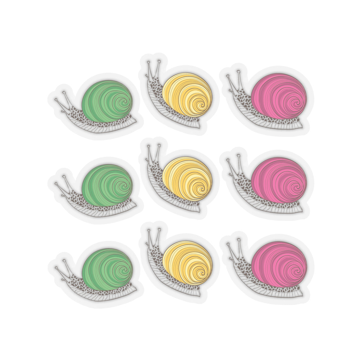 Cute Snail Lover Nature Vinyl Stickers| Nature Lover Gift | Kiss Cut Stickers