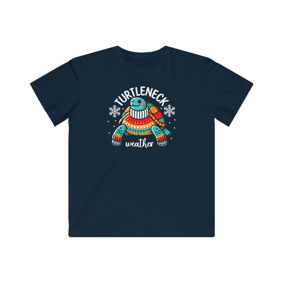 Turtleneck Weather Cute Turtle Shirt | Cute Turtle Kid's Shirt | Turtle Lover Gift  | Kids Fine Jersey Tee