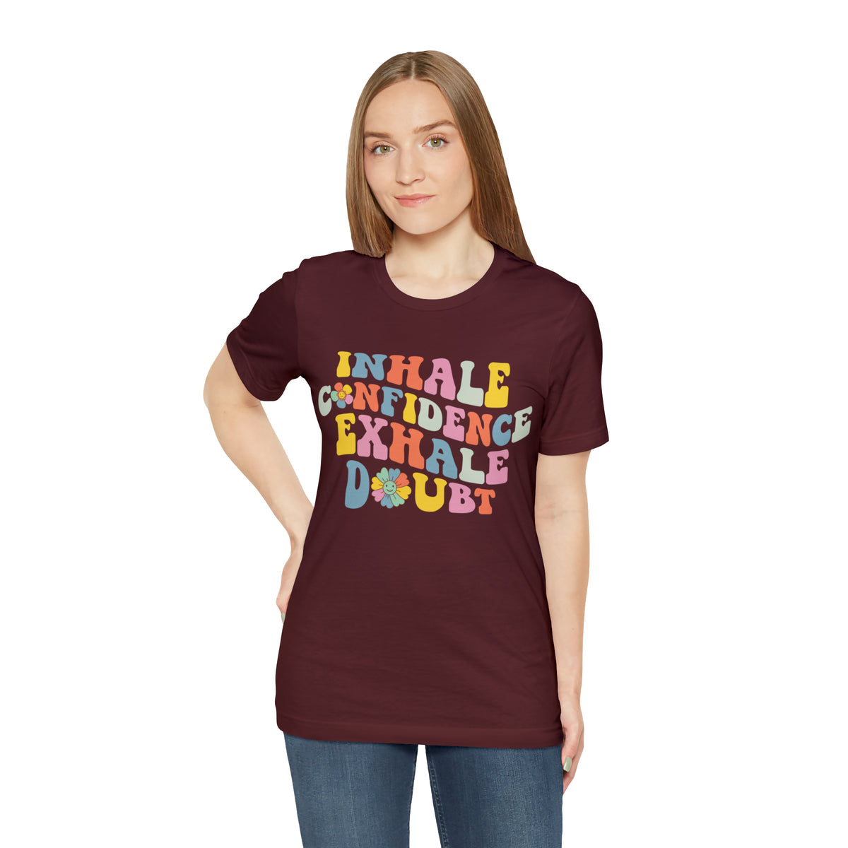 Inhale Exhale Retro School Counselor Shirt | Psychology Shirt | Yoga Meditation Shirt | Unisex Jersey T-shirt