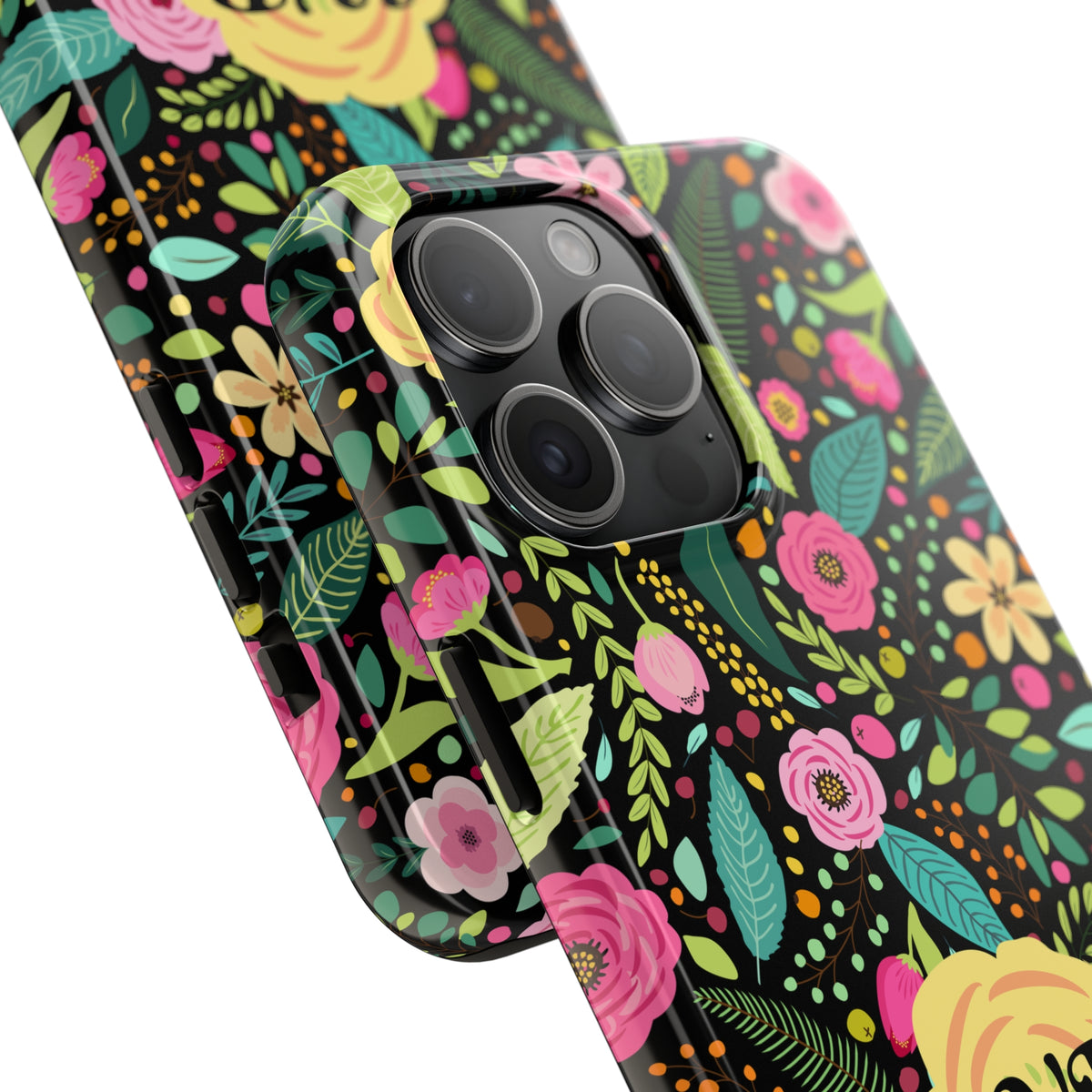 Roses Monogram iPhone Case 15 14 13 12 11 | Personalized Gift |  Gardener Gift | Tough Phone Case