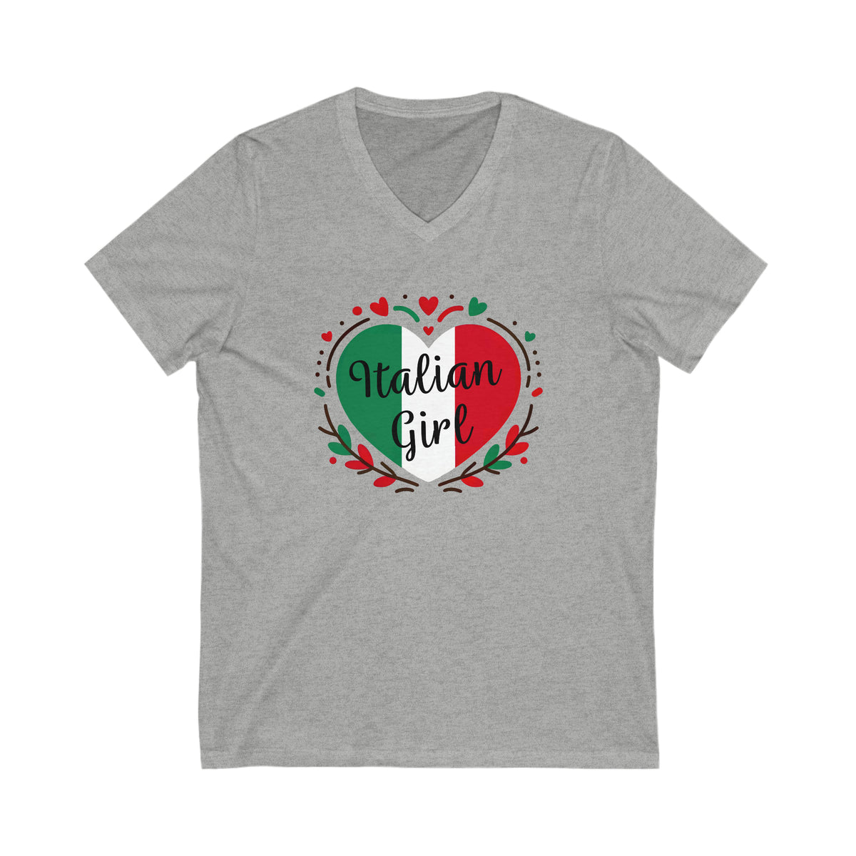 Italian Girl Cute Italy Trip shirt | Italy Lover Shirt | World Traveler Italian Gift | Unisex Jersey Short Sleeve V-Neck Tee
